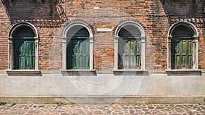 Venetian house with four windows, Venice, Italy