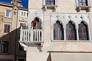 The Venetian house with Gothic architecture, Piran
