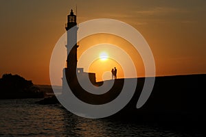 Venetian Lighthouse at Chania - Crete, Greece