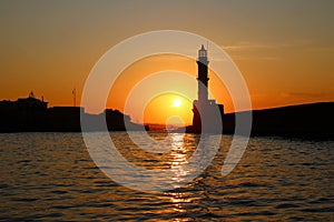 Venetian Lighthouse at Chania - Crete, Greece