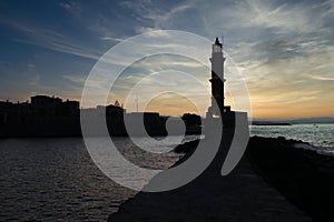 Venetian Lighthouse at Chania - Crete, Greece