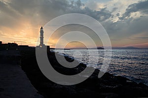 Venetian Lighthouse at Chania - Crete, Greece