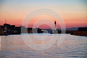 Venetian Lighthouse at Chania - Crete, Greece