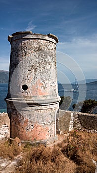 Venetian Lighthouse Tower in Fiskardo, Kefalonia, Greece photo