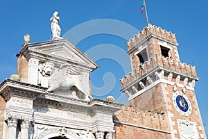 Venetian lion statue, symbol of Venice Italy