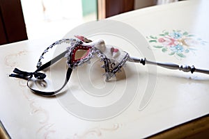 Venetian Mask on Antique Table