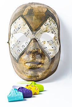 Venetian mask and blower photo