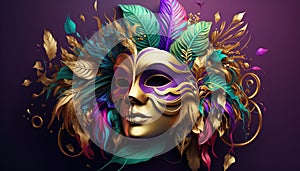 Venetian mask carnival colorful splash art masquerade mardi gras