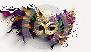 Venetian mask carnival colorful splash art masquerade mardi gras