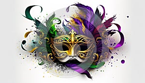 Venetian mask carnival colorful splash art masquerade mardi gras