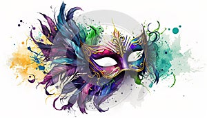 Venetian mask carnival colorful splash art masquerade mardi gras