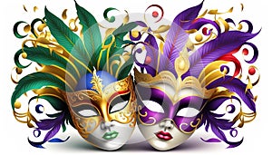 Venetian mask carnival colorful splash art masquerade mardi gras