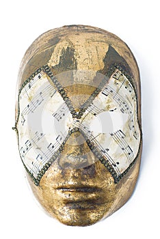 Venetian mask on white background photo