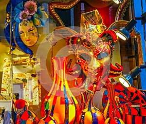 Venetian Masks Glass Venice Italy