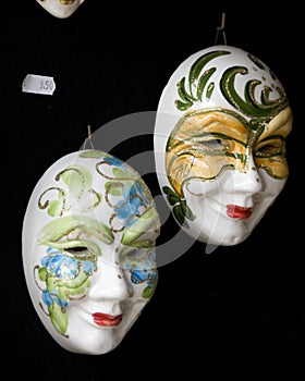 Venetian masks Murano Venice Italy