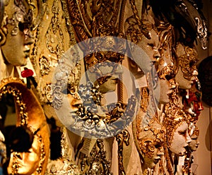 Venetian masks, the Venetian carnival, Venice, old masks,