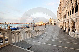 Venetian morning landscape near Doge's Palace