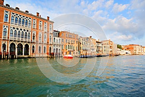 Venetian morning landscape with palazzos photo