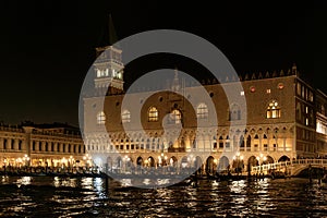 Venetian Nocturne: Channels Awash in Night\'s Embrace