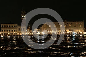 Venetian Nocturne: Channels Awash in Night\'s Embrace