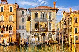 Venetian palace Palazzo Salviati, view from the Grand Canal photo