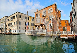 Venetian palazzos on Grand Canal photo