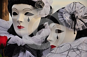 Venetian Pierrot masks