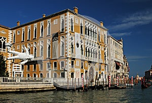 Venetian Renaissance Style Palazzo Franchetti On The Canale Grande In Venice Italy On A Wonderful Spring Day