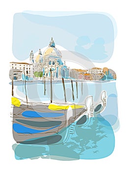 Venetian summer illustration