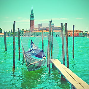 Venetian view with gondola