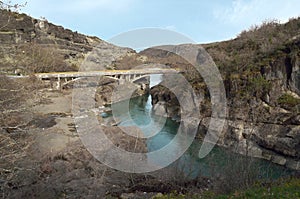 Venetikos river in Grevena , Greece