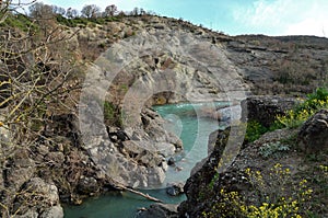 Venetikos river in Grevena , Greece