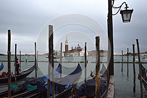 Venezia, Grande Canal and gondole background