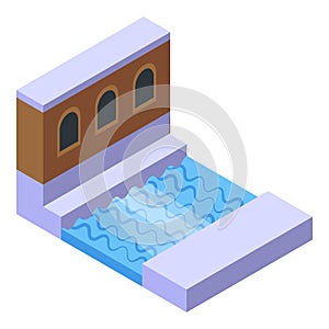 Venezia river icon isometric vector. Venice gondola