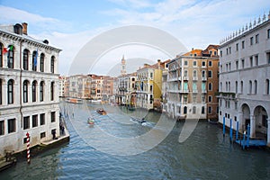 Venezia veduta del Canalgrande con edifici storici photo
