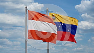 Venezuela and Austria two flags