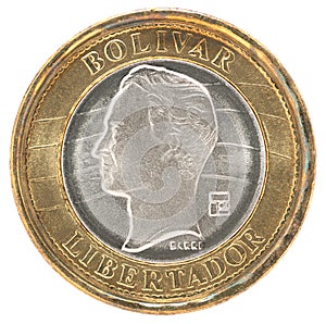 Venezuela bolivar coin