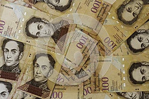 Venezuela currency money Bolivares Bs 100 photo