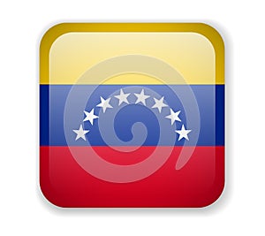 Venezuela flag bright square icon on a white background