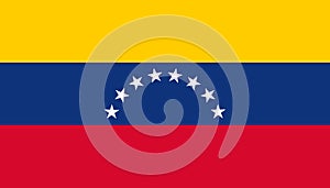 Venezuela flag icon in flat style. National sign vector illustration. Politic business concept