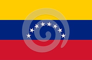 Venezuela flag, official colors and proportion correctly. National Venezuela flag. Vector illustration. EPS10. Venezuela flag vec photo