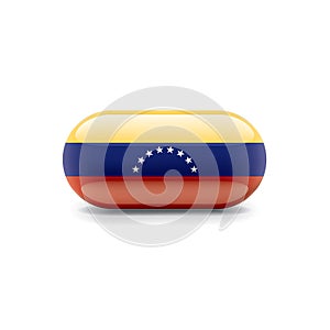 Venezuela flag, vector illustration on a white background