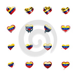 Venezuela flag, vector illustration on a white background