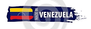 Venezuela flag, vector illustration on a white background