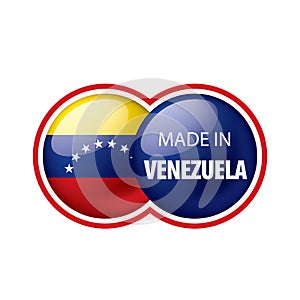 Venezuela flag, vector illustration on a white background