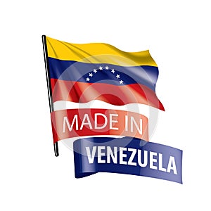 Venezuela flag, vector illustration on a white background