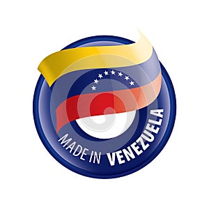 Venezuela flag, vector illustration on a white background