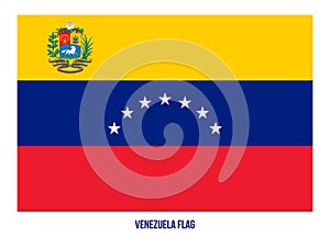 Venezuela Flag Vector Illustration on White Background. Venezuela National Flag