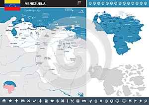 Venezuela - infographic map - Detailed Vector Illustration