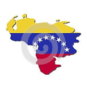 Venezuela Map Flag,Venezuela Map with Flag Vector